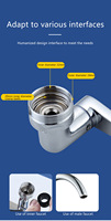 Filtre universel pour robinet d'évier de cuisine, adaptateur d'extension pivotant pour robinet de salle de bains, aérateur
