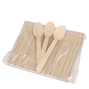 Ensemble de couverts jetables <span class=keywords><strong>en</strong></span> <span class=keywords><strong>bois</strong></span> de bouleau couverts compostables <span class=keywords><strong>en</strong></span> <span class=keywords><strong>bois</strong></span>/bambou pour pique-niques et voyage cuillère et couteau de qualité alimentaire - Product Image 5