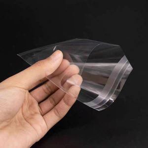 Pochette de protection transparente en PP, design minimaliste, sans fermeture, pour porte-cartes, épaisseur 0,05 mm, 3,4 x 5,5 pouces, lot de 100 - Product Image 1