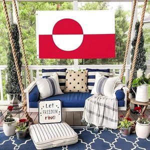 <span class=keywords><strong>Bandera</strong></span> de <span class=keywords><strong>Groenlandia</strong></span> para exteriores de 3x5 pies, doble cara, colores vibrantes, resistente a la decoloración, con ojales de latón - Product Image 3