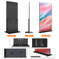Affichage numérique LCD d'intérieur MWE, 32-86 pouces, sur pied, système Android CMS, ultra fin, écran 4K FHD, affiche publicitaire