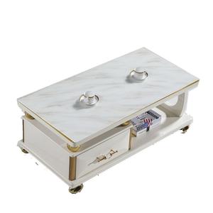 Design classico quadrato in mdf lucido <span class=keywords><strong>moderno</strong></span> <span class=keywords><strong>angolo</strong></span> da tè in legno con centro di stoccaggio tavolino in vetro mdf in legno - Product Image 6