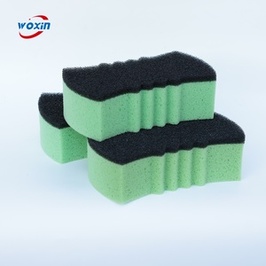 Éponge de lavage de voiture composite Woxin de haute qualité, double texture noir-vert, absorption efficace de 500 % à 750 % pour le nettoyage direct des voitures - Product Image 2