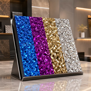 Lastra in Acciaio Inossidabile 304 con Effetto Ondulato, Rivestimento PVD Colorato, Piastra Decorativa in Metallo, 5000T Disponibili, Spedizione Immediata - Product Image 4