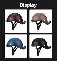 Casque demi-face rétro japonais en ABS, protection de la tête réglable, vintage, pour hommes et femmes, moto de rue, scooter