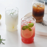 Jolie tasse en verre monocouche, tasse à taille courte, verre transparent simple pour la maison, idéal pour le lait, le café, les jus et les boissons froides