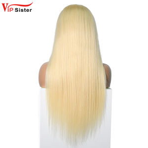 Vente en gros 100% perruque de cheveux Remy bruts non transformés Supreme 613 avec des styles droits de dentelle transparente - Product Image 3