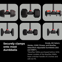 Convertisseur d'haltères : Transformez vos haltères en barre de musculation, kettlebell, accessoires de fitness pour la maison, barre de musculation détachable et personnalisable