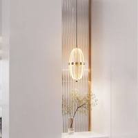 Lustre suspendu moderne de luxe léger et simple pour chambre à coucher, chevet, escalier, entrée - Modèle 2024 Nouveauté