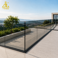 Profilé de base en aluminium durable pour garde-corps en verre, pour l'installation de garde-corps sans cadre sur balcon et escalier