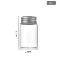 Pot transparent de stockage en verre vide de 100/200/300/400/500ml