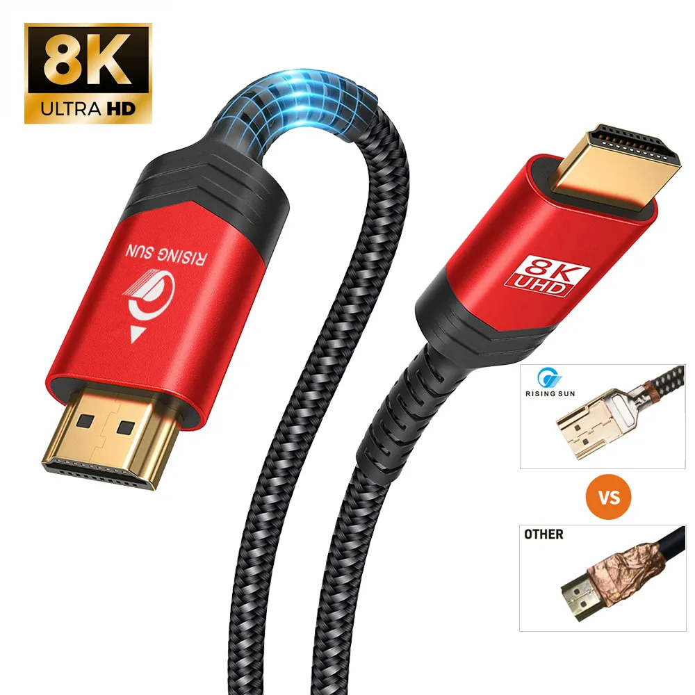 OEM Amazon Hot Sell Rohs Hd Video HDMI Cable Support High Speed Laptop To TV 8K Hdmi 2.1 Cable
