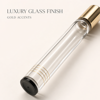 Flacon vaporisateur de parfum vide personnalisé de 35 ml, style stylo, rechargeable, avec capuchon doré, vente en gros, logo personnalisé