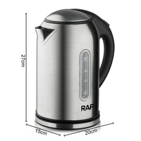 Bouilloire électrique en acier inoxydable de haute qualité, 220V, 1800W, 2,0l pour l'eau bouillante