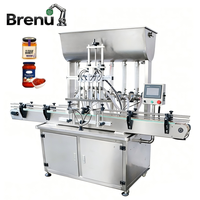 Machine de remplissage automatique Brenu pour pâtes et crèmes à haute viscosité, avec chauffage et mélange, pour beurre de karité et cosmétiques, en pots et bouteilles