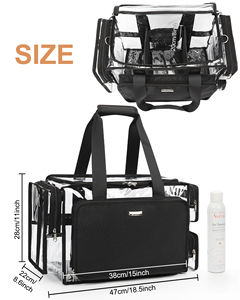 Relavel professionale Makeup Artist chiaro sacchetto di stoccaggio con Multi scomparto di grande capacità borsa per il trucco per artisti di trucco - Product Image 5