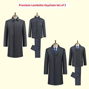 Мужской шерстяной саван, современное платье из овечьей шерсти, костюм Мао, куртка, одежда, брюки, комплект из трех предметов, кремация, синее погребение - Product Image 4