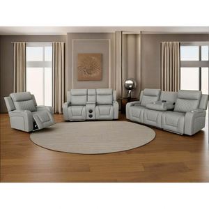 Adaptador de Enchufe para Sillón Reclinable, Portavasos, Mesa Abatible para Sofá, Sofá Reclinable Apto para Mascotas con Reposabrazos con Almacenamiento - Product Image 1