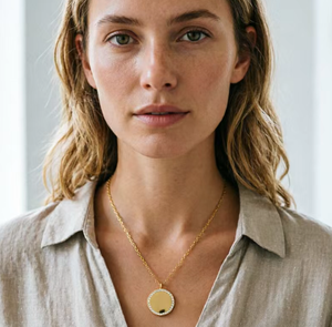 Colliers à breloques tendance en acier inoxydable <span class=keywords><strong>de</strong></span> haute qualité, pendentifs cœur vierges dorés pour femme - Product Image 2