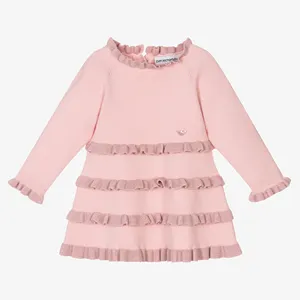 Осенняя одежда для маленьких девочек, элегантное вязаное платье-свитер в европейском стиле, осенне-зимнее платье для девочек