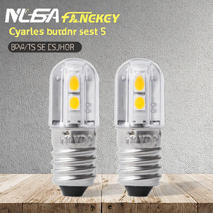 Bohlam indikator LED, senter badan PC SMD-2835 bersertifikat CE DC/AC 12 v-220 V 1W E10 - Product Image 5