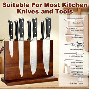 Support magnétique multifonctionnel pour couteaux de cuisine avec rangement intégré - Product Image 3