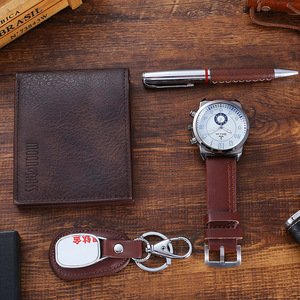 Montre à Quartz Fine pour homme, ensemble de bijoux, avec porte-clés, porte-monnaie, style décontracté, cadeau d'anniversaire pour <span class=keywords><strong>mari</strong></span> - Product Image 5