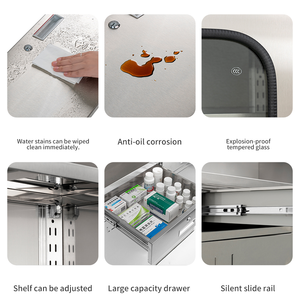 <span class=keywords><strong>Armoire</strong></span> de stockage de meubles d'hôpital de 4 portes d'acier inoxydable de conception moderne avec la serrure de sécurité pour l'usage de médecine et de <span class=keywords><strong>pharmacie</strong></span> - Product Image 5