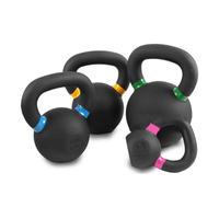 JIANYUN Ensembles de Kettlebells en Fonte Durables avec Poignées Larges et Base Plate, Multi-Niveaux pour Débutants et Professionnels, Entraînement de Force à Domicile
