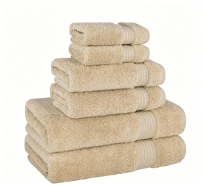Ensemble de serviettes de qualité supérieure en coton 100% ring-spun 600 GSM, couleur unie, écologiques, séchage rapide, très absorbantes, ultra douces pour un usage quotidien - Product Image 1