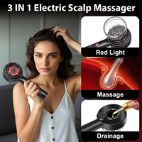 Brosse de Massage électrique portable pour le cuir chevelu IPX7 masseur de tête étanche peigne de croissance des cheveux multifonctionnel