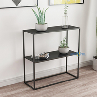 Table d'appoint en acier pour entrée, table console pour salon, meuble d'entrée, table de présentation étroite
