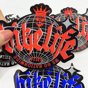Biểu Tượng Tùy Chỉnh Vinyl In Dán Dính Bao Bì Nhãn Trang Trí Chết Cắt Cứng Dán Ánh Sáng Phim Tùy Chỉnh Màu Sắc Nụ Hôn Cắt - Product Image 3