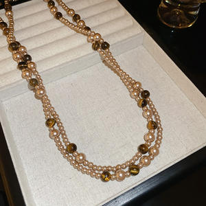 Nueva joyería de moda de alta calidad collar de temperamento largo de perlas multicapa para mujer - Product Image 3