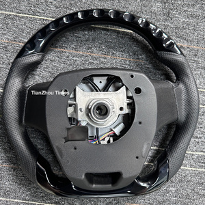 Volante de cuero y madera compatible con Toyota Hilux Gr Fortuner Camry Supra MK5 A90 79 Series Corolla <span class=keywords><strong>GT</strong></span> <span class=keywords><strong>86</strong></span> Lc300 Mark X - Product Image 3