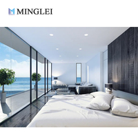 Fenêtres en alliage d'aluminium modernes Minglei pour usage résidentiel avec isolation thermique, certifiées Energy Star, design à ouverture battante