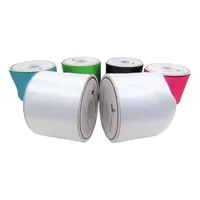Ruban en satin imprimé de luxe El Venado, lavable, 7 cm de large, 50 mètres, polyester, gros-grain métallique double face, Saint-Valentin