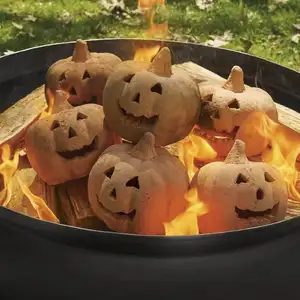 Stoneware api labu Halloween Labu Api Barbekyu pesta Halloween dekorasi alat peraga