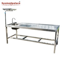 Table de nettoyage de cadavre funéraire Table de nettoyage de morgue Table d'autopsie simple à vendre