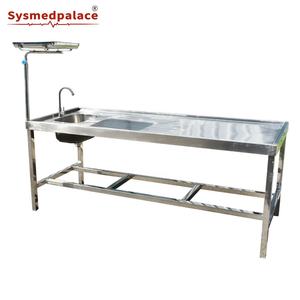 Mesa de limpieza de cadáveres funerarios Mesa de limpieza de morgue Mesa de autopsia simple a la venta - Product Image 4