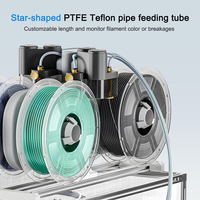 Tabung PTFE Berbentuk Bintang yang Ditingkatkan, Pipa PTFE Ultra-Halus dengan Gesekan Rendah, Suku Cadang Printer 3D, Tabung PTFE untuk Bambu Lab AMS Creality