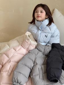 Veste matelassée d'hiver pour filles, décontractée, tissée, épaisse, à capuche, fermeture éclair, coupe-vent, chaude, vêtement d'extérieur régulier, 90% de duvet de canard - Product Image 1