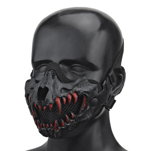 Hochatmungsaktiver Multifunktions-Skelett-Taktischer Gesichtsschutz aus TPE-Material, Schwarz Transparent, Sicherheits-Personenschutzausrüstung - Product Image 4