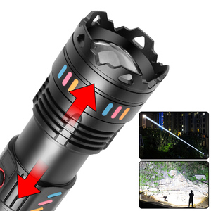 1500 मीटर अल्ट्रा उज्ज्वल आउटडोर फ्लैशलाइट्स 6*18650 गैर-ध्रुवीय डाइमिंग डिजिटल पावर डिस्प्ले 30w फ्लैशलाइट टेलीस्कोपिक जूम टॉर्च - Product Image 3