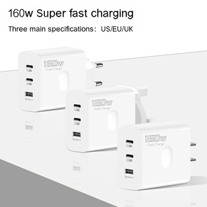 หัวชาร์จเร็วพิเศษ 160W หลายพอร์ต มาตรฐาน EU US UK แบบ Type-C PD สำหรับ Apple Samsung - Product Image 4
