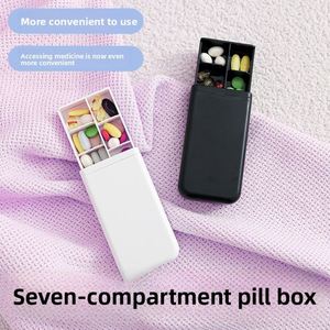 Cross-border Portable <b>Plastic</b> Pillbox Automatic Dispensing Medicine <b>Storage</b> Box for Carrying Pills Sealed Tablet <b>Drawer</b>-Type - Product Image 3