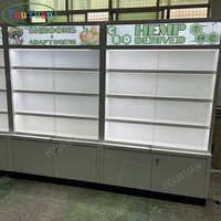 Vitrine de présentation de tabac haut de gamme YOUYUAN en bois avec porte en verre verrouillable, vitrine de luxe pour cigarettes et produits CBD