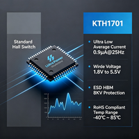 Capteur de commutation Hall omnipolaire CONNTEK KTH1701 1.8V-5.5V, détecteur CMOS Push-Pull basse consommation, 8KV ESD, -40~85°C, conforme RoHS, SMD