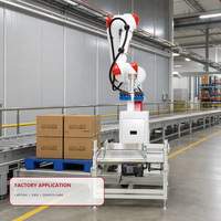 Robot Palletizer Pabrik Canggih 50kg dengan Vacuum Gripper untuk Akumulasi Karton dan Pemuatan Pallet