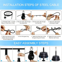 Équipement de fitness à domicile : Ensemble de poulies en acier pour tractions verticales et accessoires de triceps, durable